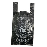 Пакет майка ПВД 28+14х55 (25) FINNO-UGRIC 50шт ЧЁРНАЯ 