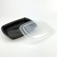 Контейнер ЛАНЧ К-230-37 ЧЁРНЫЙ 700мл + КРЫШКА 50шт 230х170х37мм СП 